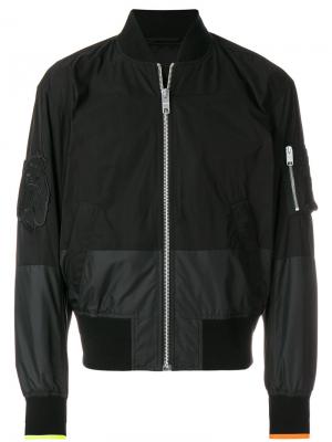 Куртка-бомбер с панельным дизайном Versus. Цвет: чёрный