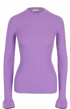 Пуловер фактурной вязки с круглым вырезом Emilio Pucci. Цвет: фиолетовый