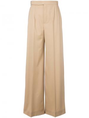 Расклешенные классические брюки Chloé. Цвет: коричневый