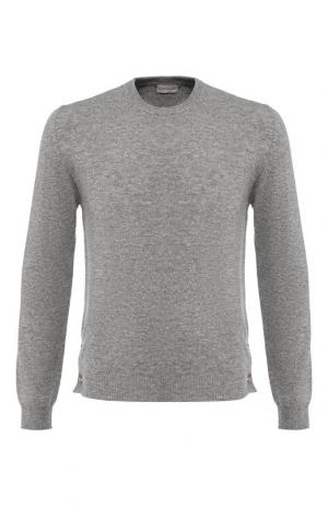 Однотонный кашемировый свитер Moncler. Цвет: темно-серый