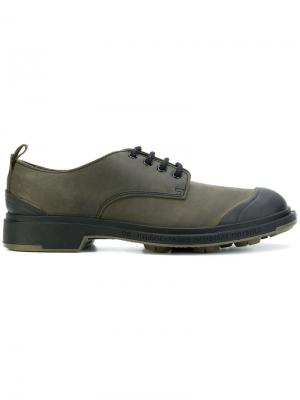 Броги на низких каблуках Pezzol 1951. Цвет: зелёный