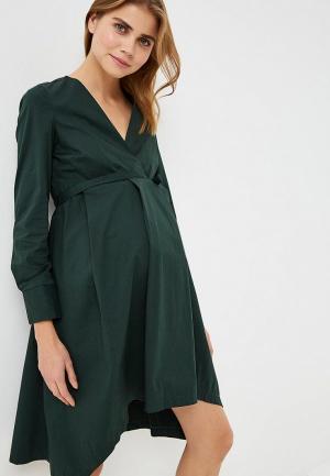 Платье Mamalicious. Цвет: зеленый