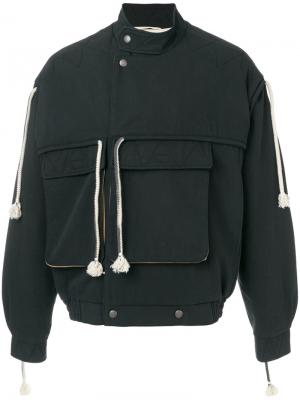 Куртка-бомбер  с кисточками Maison Margiela. Цвет: чёрный