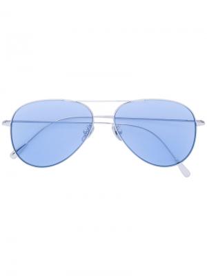 Солнцезащитные очки-авиаторы Cutler & Gross. Цвет: металлический