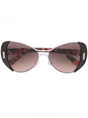Объемные солнцезащитные очки Prada Eyewear. Цвет: многоцветный