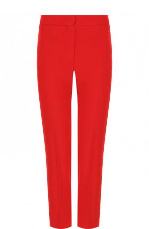 Однотонные укороченные брюки со стрелками Alexander McQueen. Цвет: красный