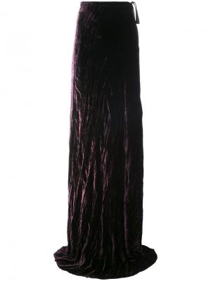 Длинная юбка со шлейфом Ann Demeulemeester. Цвет: розовый и фиолетовый