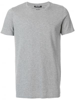 Комплект классических футболок с круглым вырезом Balmain. Цвет: серый