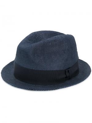 Соломенная шляпа Eleventy. Цвет: синий
